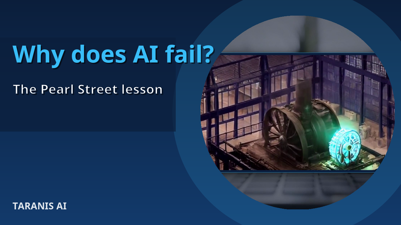 Video thumbnail: Why does AI fail? The Pearl Street lesson — TARANIS AI
